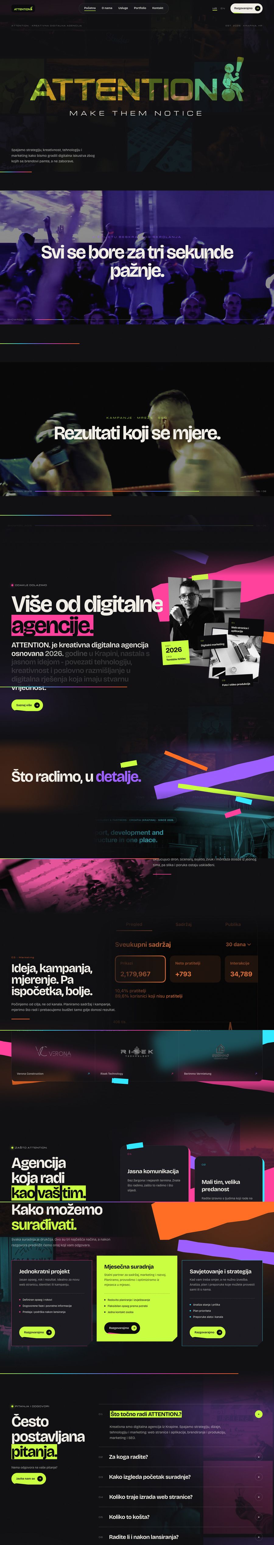 Web stranica ATTENTION.